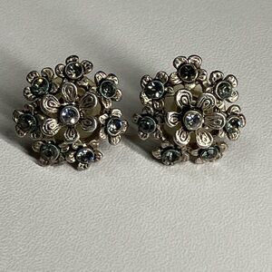 Oscar De La Renta Flower Earrings